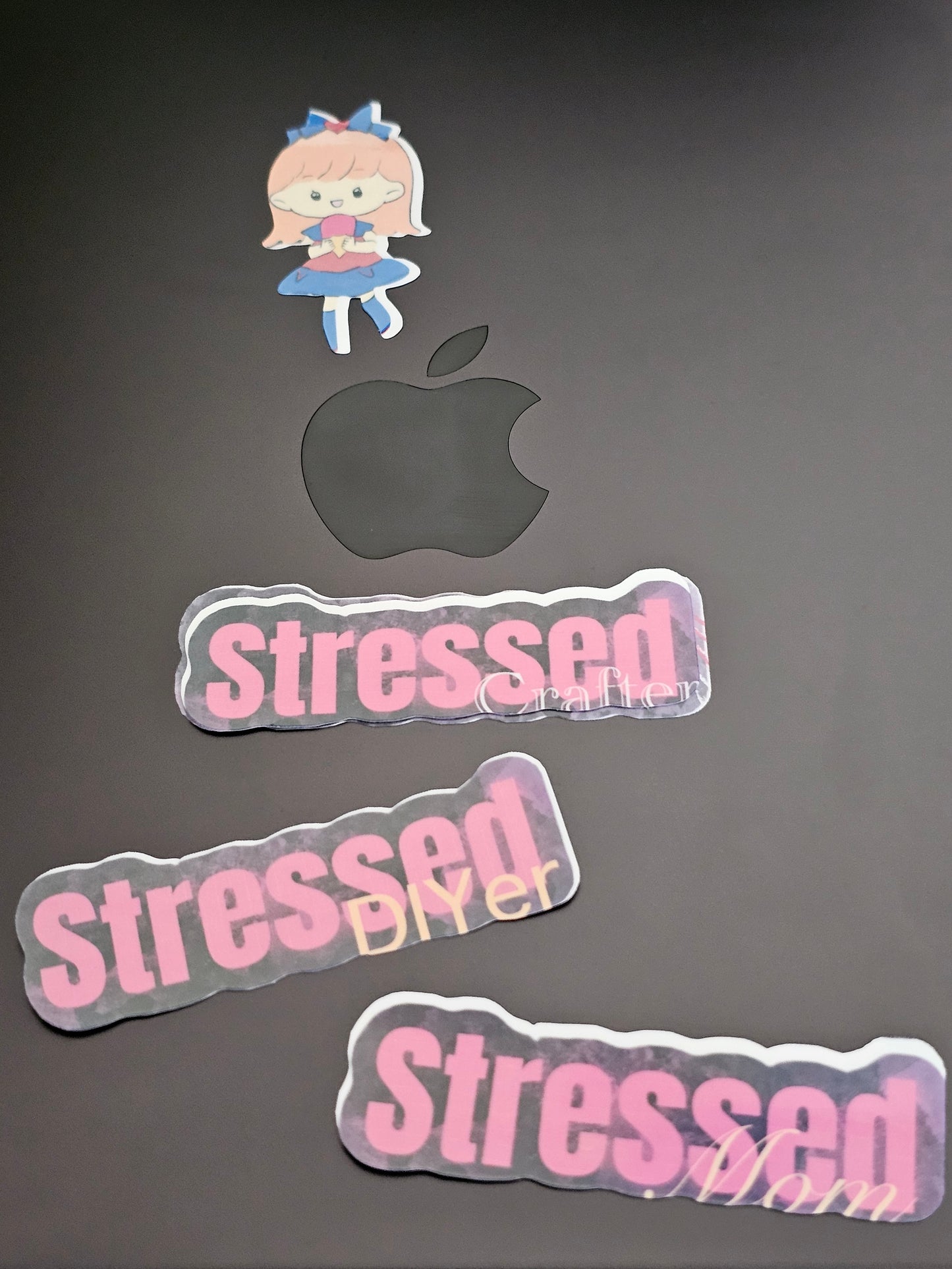 Stressed Waterproof Holographic Sticker