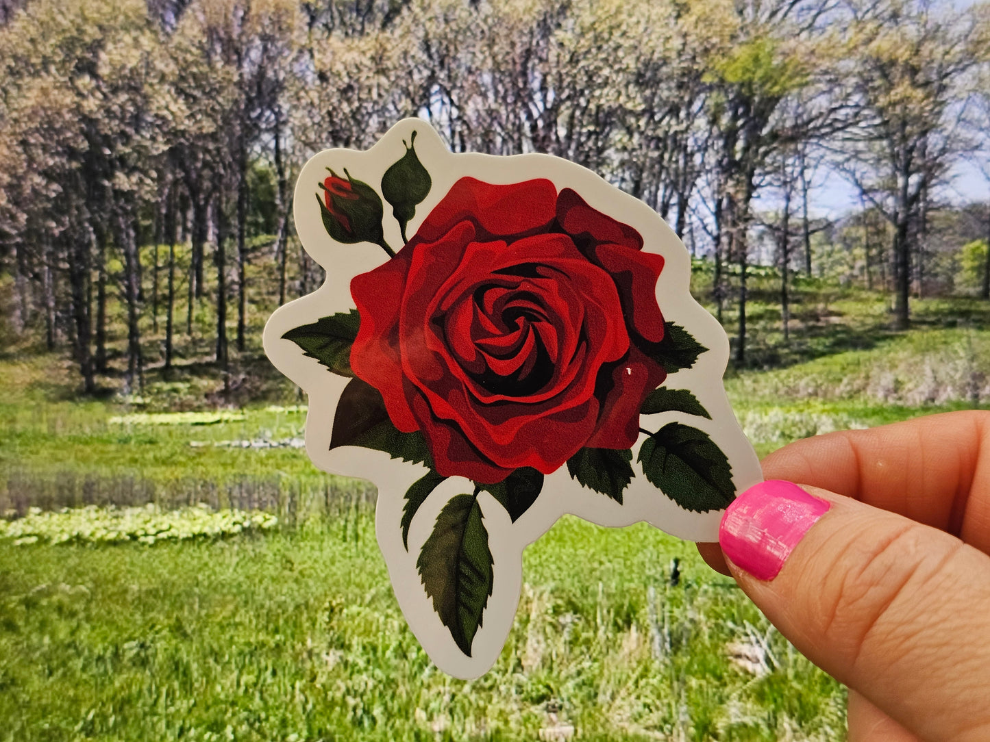 Rose Waterproof Cup/Tumbler/Window Vinyl Sticker