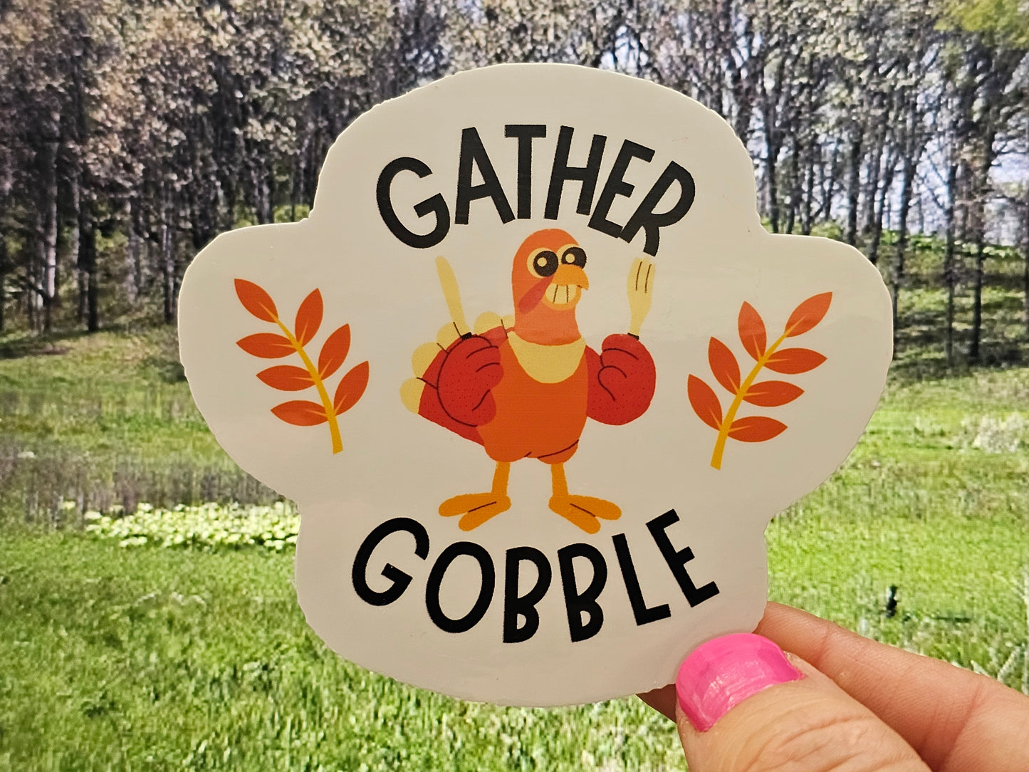 Thanksgiving Theme Waterproof Cup/Tumbler/Window Vinyl Sticker