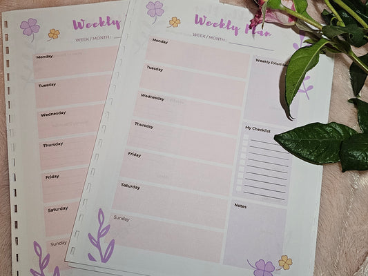 Weekly Plan Sheet